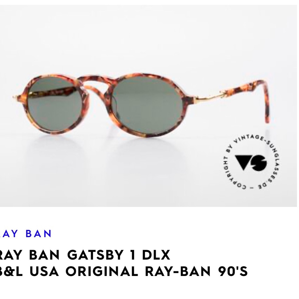 Classic Ray-Ban vintage rare sunglasses style Gatsby DLX style 1 W1524